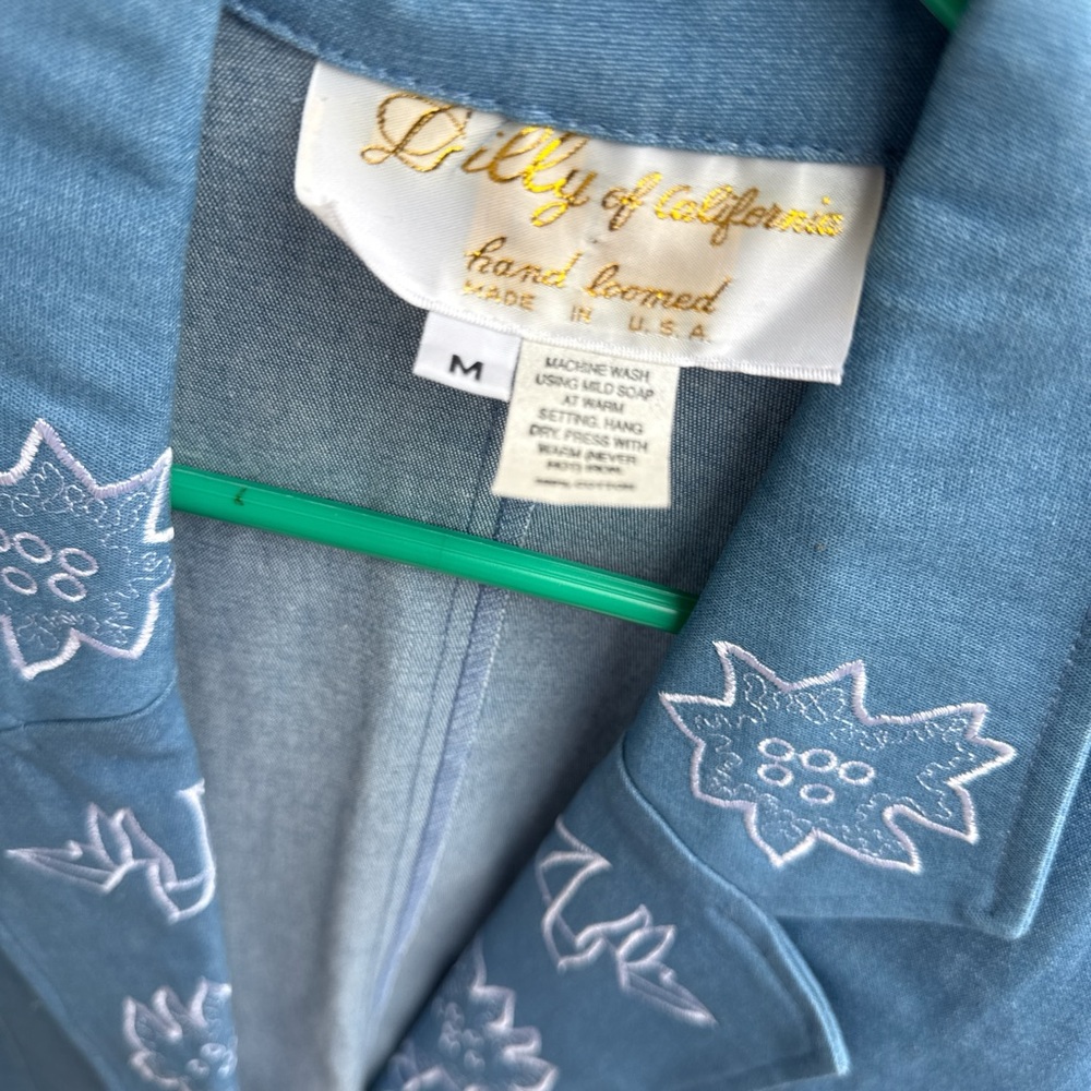 Lilly of California Blue Embroidered Blazer